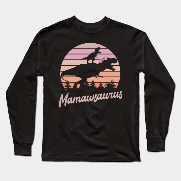 Mamawsaurus T-Rex Dinosaur Long Sleeve T-Shirt by ryanjaycruz